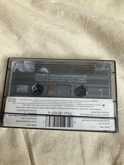 Crosby Stills Nash live it up cassette