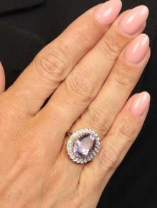 Amethyst and Diamond Ring