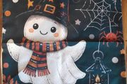 Halloween ghost cushion cover