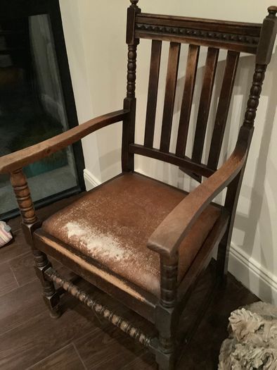 Antique carved wooden chair
