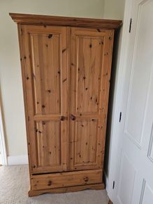 Solid pine wardrobe