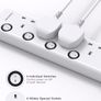 Extension Lead with USB Slots(2 USB C), HANYCONY 4 Way Plug Extension Socket with Individual Switches, 1.8M Extension Cable, Wall Mount Extension Cord, Desk Power Strip for Bedroom Office Accessories Image 4