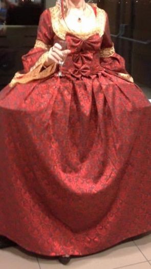 Beautiful Red/Gold Marie Antoinette Costume Dress
