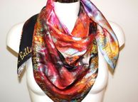 main image for ad Handmade "Autumn" 100% silk scarf 90x90cm