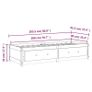 Day Bed without Mattress White 90x200 cm Image 8