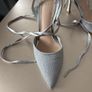 Rap around quiz shoes and clutch Image 5