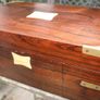 Antique Wooden Writing Box 19th century ,Brass fittings Image 2