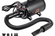 Dog Dryer, 2000W/2.7HP Dog Blow Dryer, Pet Grooming Dryer with Adjustable Speed and Temperature Control, Pet Hair Dryer with 4 Nozzles and Extendable Hose, Black