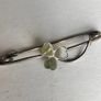 Antique Connemara Marble Shamrock Brooch. Image 2