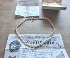 1965 Certified Ciro Freshwater Pearl Necklace With 9K Gold Clasp