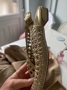 gold sandals