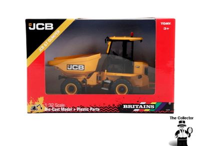 BRITAINS JCB 6T Dumper 1:32 Brand New Sealed Authentic 1:32 scale model replica.Constructed from die cast metal and plastic.Compatible with most 1:32 scale Britains models.Suitable for indoor and outdoor play.