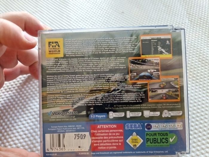 F1 World Grand Prix For Dreamcast Sega Games Original