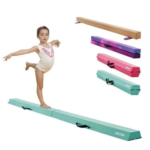 Adjustable Gymnastics Bar with Rings for Kids