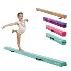 Adjustable Gymnastics Bar with Rings for Kids