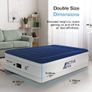 Luxury Double Inflatable Mattress | Puncture Resistant Double Airbed with Flock Coating | Quick 3 Mins Blow Up Bed with Built-in Pump | Portable Air Bed - Home Camping & Guests 195x137x46cm Image 6