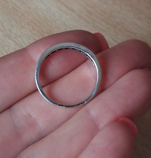Silver ring size P