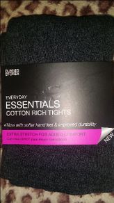 Brand new grey cotton rich tights Dunnes Stores size UK14/16 EUR42/44 Postage included