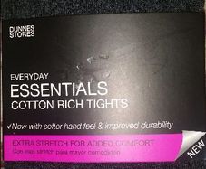 Brand new grey cotton rich tights Dunnes Stores size UK14/16 EUR42/44 Postage included