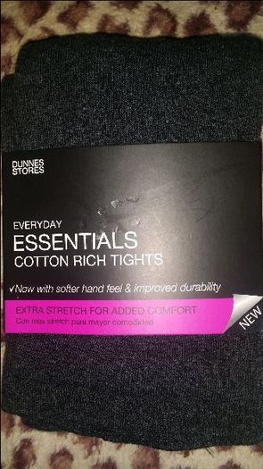 Brand new grey cotton rich tights Dunnes Stores size UK14/16 EUR42/44 Postage included