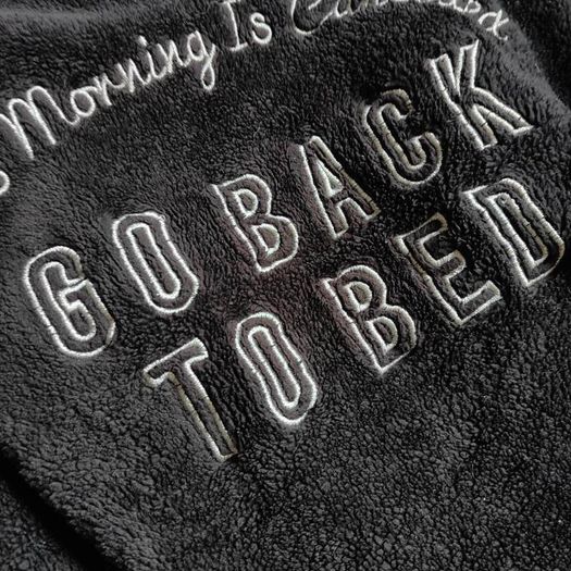 Black Mini Fluffy Bathrobe, size 10