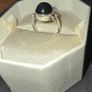 925 Sterling Silver & Black Onyx Stone Ring - Size 7/N Image 2