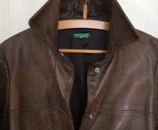 Real Leather Coat by Benetton
