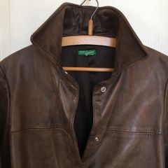 Real Leather Coat by Benetton