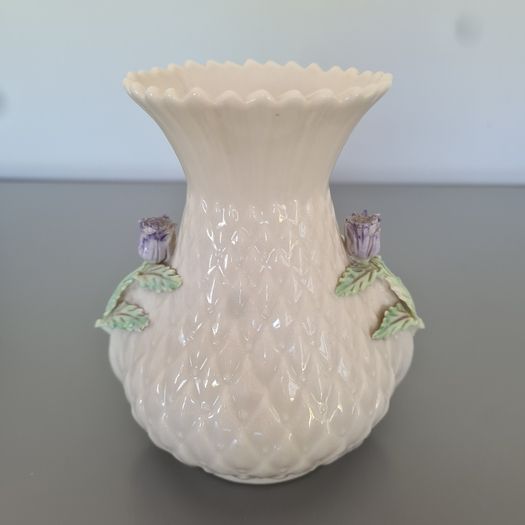 Vase Belleek Purple THISTLE