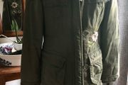 Green parka coat