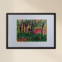 Original Art Fauvist Art Fauvist Forest landscape