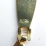 Vintage 18K Yellow Gold Plated Engravable Panther Link ID Bracelet 7.5" Image 5