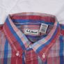 L.L. Bean Red Blue Pink Plaid Check Flannel Shirt Regular Fit Size M Image 2