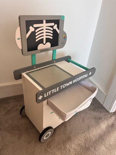 Little Town Wooden Hospital Cart