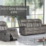 Arizona Grey soft leather sofas Image 4