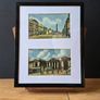 Vintage Dublin Wall Art  3 Framed Displays with 6 Old Postcards Image 4