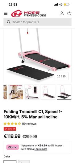 Home Fitness Code treadmill