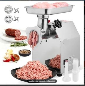 Electric meat grinder with 3.2 kg/min capacity, industrial 850 W