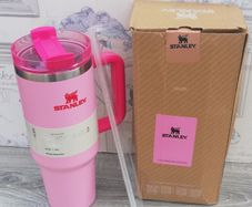 New Pink Stanley quencher tumbler drink cup 1.8L with straw