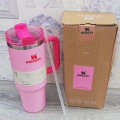 New Pink Stanley quencher tumbler drink cup 1.8L with straw