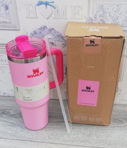New Pink Stanley quencher tumbler drink cup 1.8L with straw