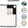 FREE EXPRESS SHIPPING Projector Screen 100 Inch, Portable Projector Screen with 16:9 HD 4K Screen for School Home Theatre Cinema Office, Foldable Projector Screen - 227cm(W) X 130cm(H) Matte White Widescreen (110) Image 4