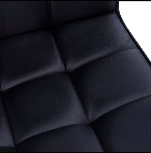 PU Leather Office Chair, Swivel Computer Chair with Arm, Wheels, Adjustable Height, Mid Back, Black