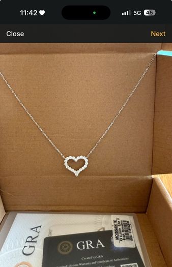 Moissanite Diamond Heart Set