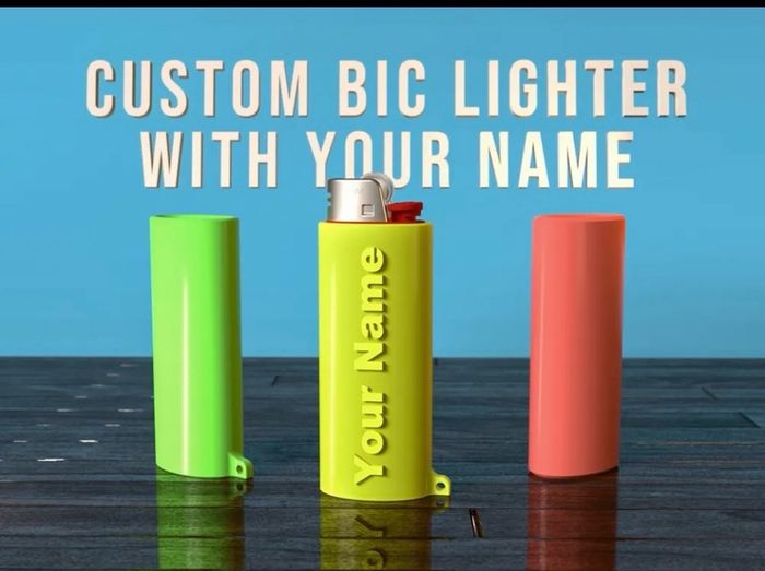 Customisable BIC lighter covers