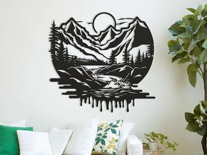 wall art 3d printed picture frame, Lake view, Mountain View, Birds, Fishing, Marvel, DC etc.
