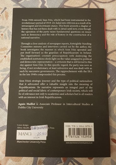 In The Shadow Of History: Sinn Fein 1926-70 by Agnes Maillot