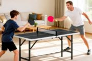 Mini Foldable Ping Pong Table with Net, 2 Paddles &amp; 3 Balls fo