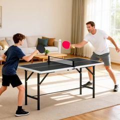 Mini Foldable Ping Pong Table with Net, 2 Paddles & 3 Balls fo