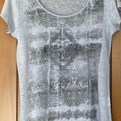 Grey Ladies Linen Top